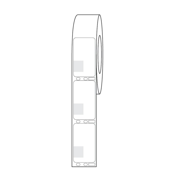 Nevs Dymo Tray Label 1-31/32" x 1-3/32" White wl Black Box LA-DYM-1003 - main